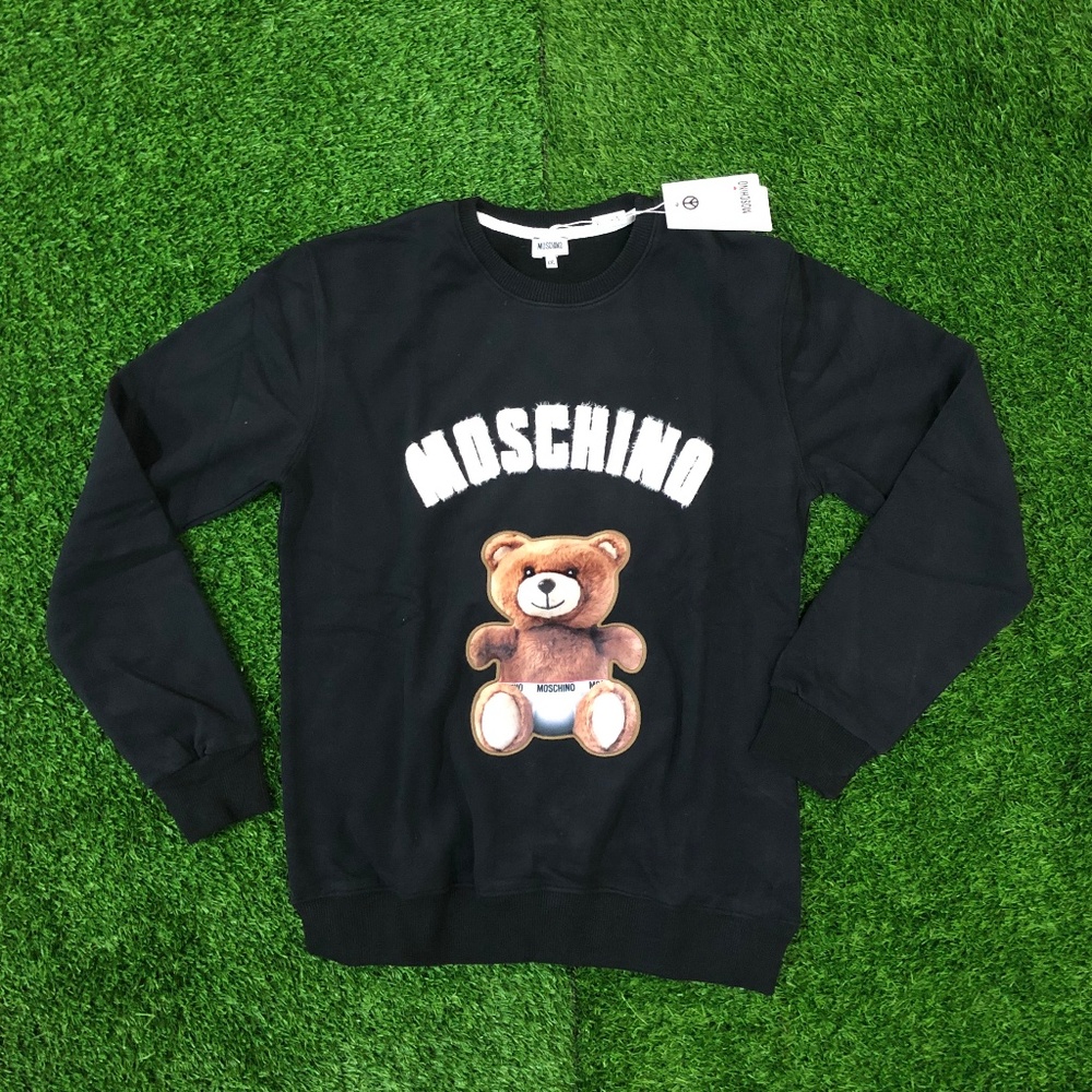 Moschino Women Black Teddy Bear Sweataer Crewneck